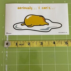 🌻10/$10🌻 Gudetama The Lazy Egg Foiled Decal Sticker
